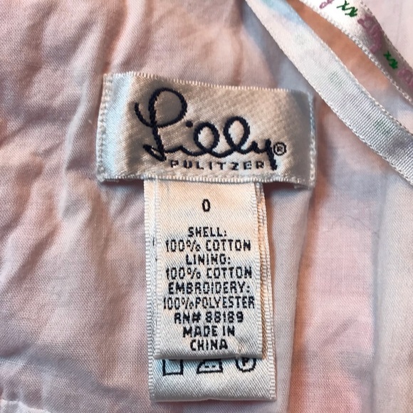 Lilly Pulitzer Pink Sleeveless Embroidered Top 0 - Picture 6 of 7